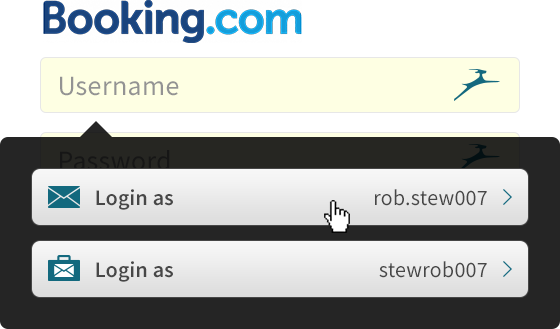다른 암호는 절대 입력하지 마세요.
