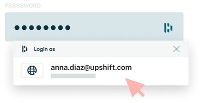 Dashlane input password selector