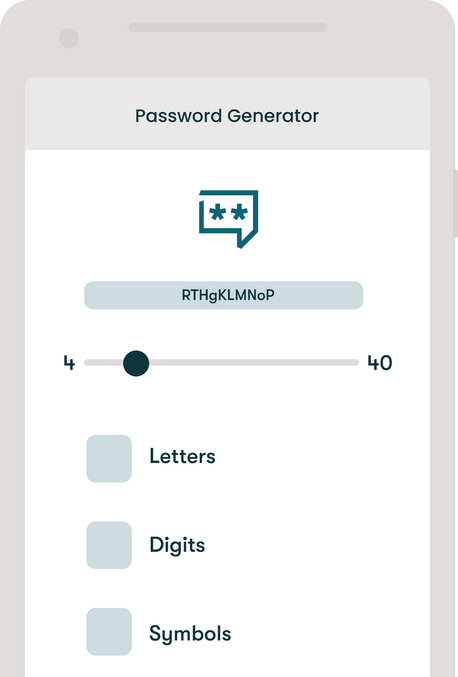 Password Generator on a mobile device