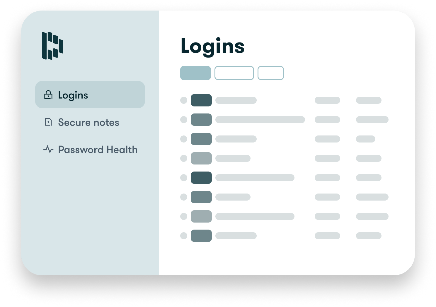 Dashlane app vault showing logins